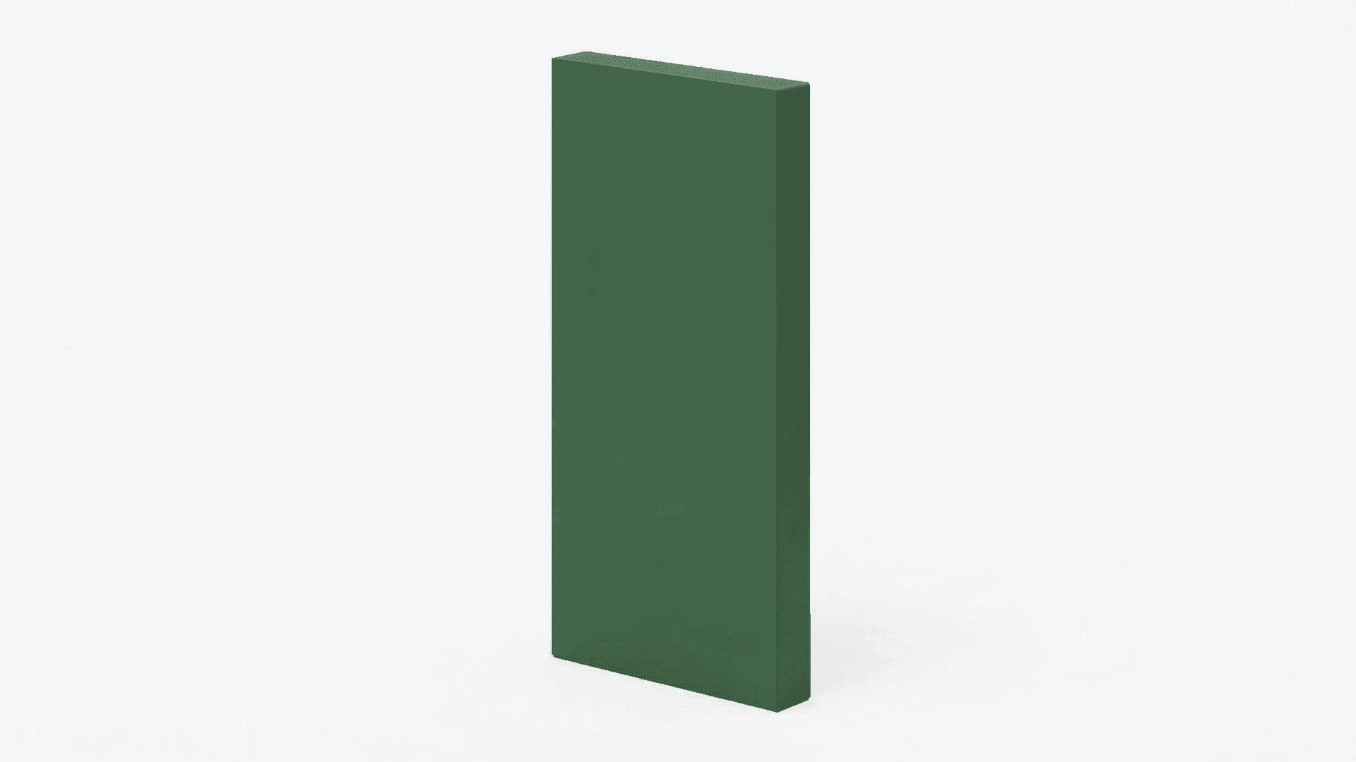 Close-up of HDHMR cabinet shutters with a clean matte finish, one door slightly ajar showing the dense board edge